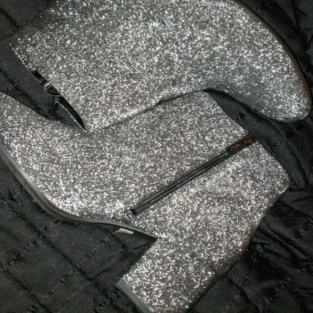 Silver booties